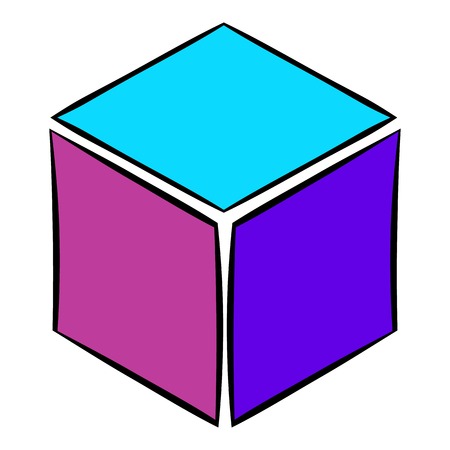 Cube icon cartoonのイラスト素材
