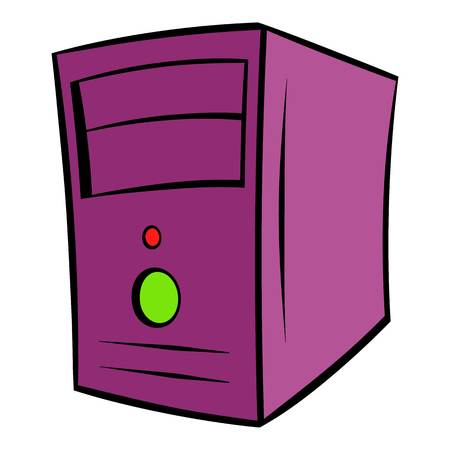 Computer system unit icon cartoonのイラスト素材