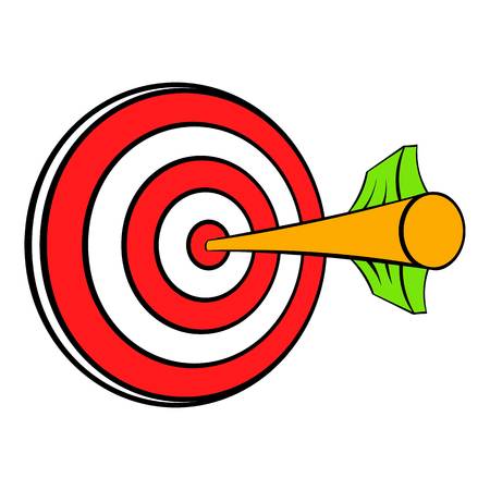 Target with arrow icon cartoonのイラスト素材