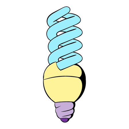 Energy saving lamp icon cartoonのイラスト素材