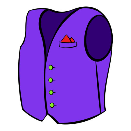 Men vest icon cartoonのイラスト素材