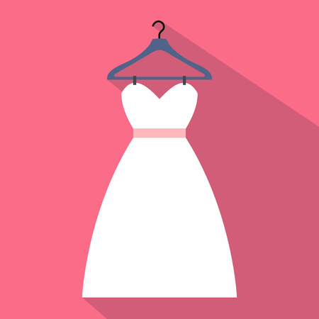 Dress on a hanger flat iconの写真素材