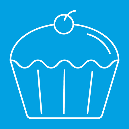 Cupcake thin line iconの写真素材