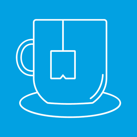 Cup of tea thin line iconの写真素材