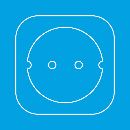 Power socket thin line iconの写真素材