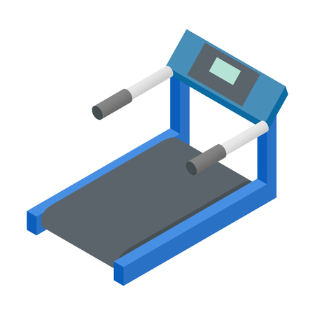 Treadmill 3d isometric icon isolated on a white backgroundの写真素材