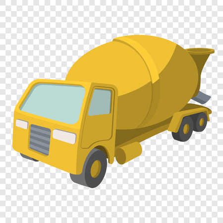 Concrete mixer cartoon yellow symbolの写真素材