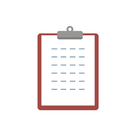 Clipboard flat icon isolated on white backgroundの写真素材
