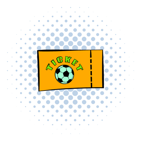 Football ticket icon, comics styleの写真素材