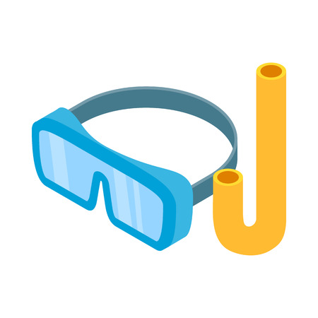 Diving mask icon, isometric 3d styleの写真素材