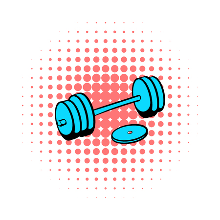Barbell icon, comics styleの写真素材