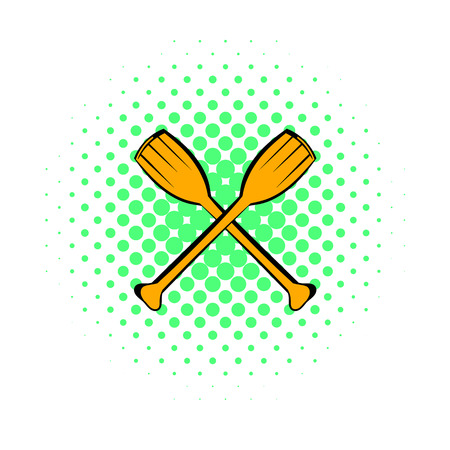 Paddle icon, comics styleの写真素材