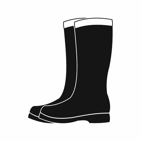 Rubber boots icon, black simple styleの写真素材