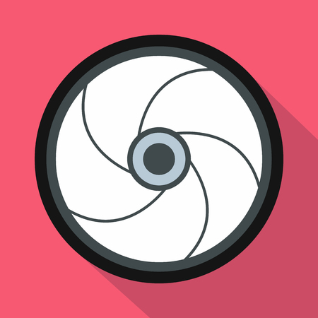 Camera aperture icon in flat styleの写真素材