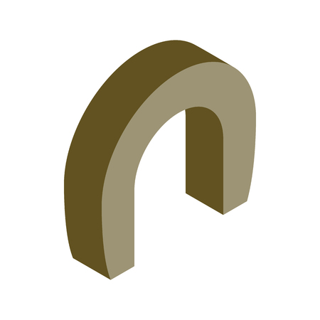 Gray concrete arch icon, isometric 3d styleの写真素材