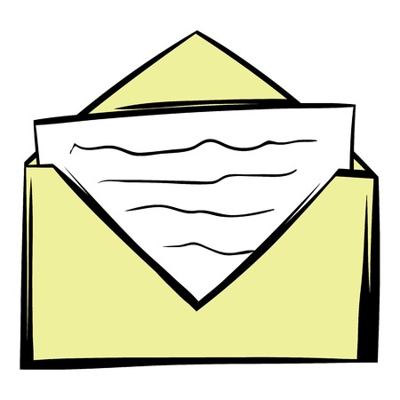 Letter in envelope icon cartoonの写真素材
