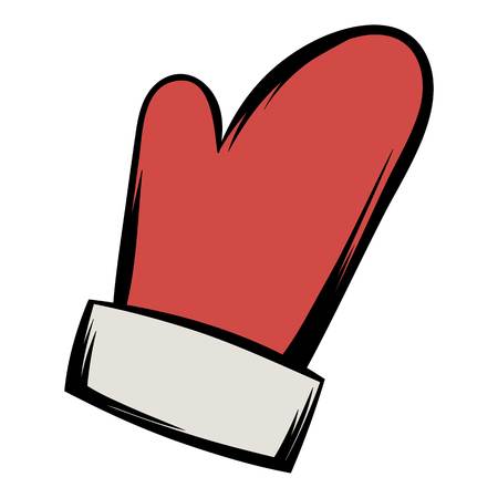 Red mitten icon cartoonの写真素材