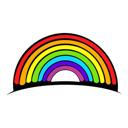 Rainbow icon, icon cartoonの写真素材