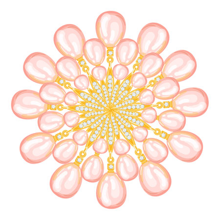 Jewellery icon cartoon vector. Pearl bracelet. Gold jewelryのイラスト素材