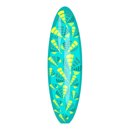 Tropical surfboard icon cartoon vector. Surf shape. Classic plankのイラスト素材