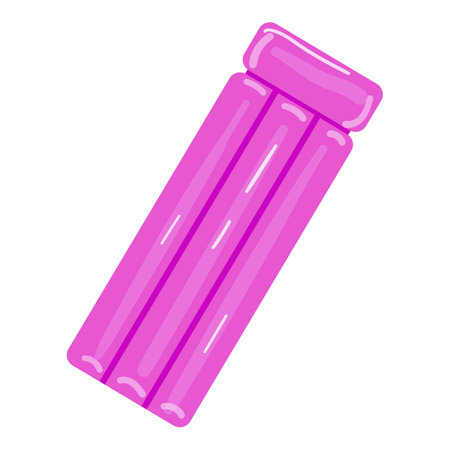 Pink pool mattress icon cartoon vector. Summer float. Water equipmentのイラスト素材