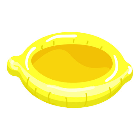 Lemon ring icon cartoon vector. Summer pool. Water rubberのイラスト素材