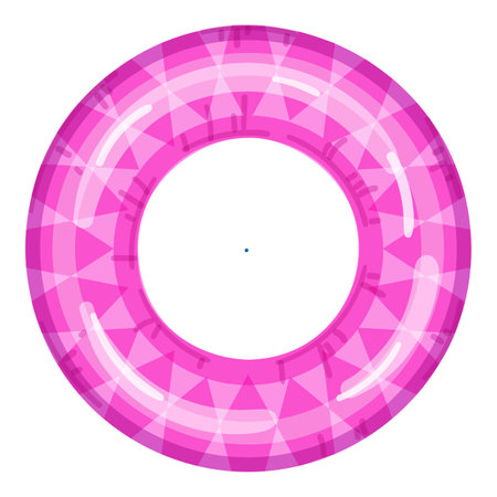 Pink ring icon cartoon vector. Water equipment. Circle swimのイラスト素材