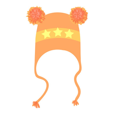 Winter headwear icon cartoon vector. Cold cap. Autumn hatのイラスト素材