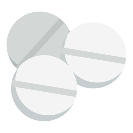Round pill icon cartoon vector. Medicine cold. Patient illのイラスト素材
