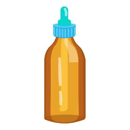 Flu syrup icon cartoon vector. Ill patient. Medicine feverのイラスト素材