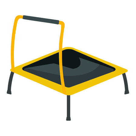 Trampoline icon cartoon vector. Fitness playground. Elastic jumpのイラスト素材