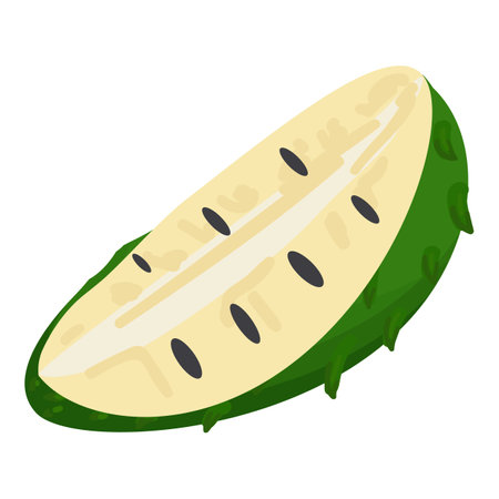 Natural soursop icon cartoon vector. Tree juice. Food fruitのイラスト素材