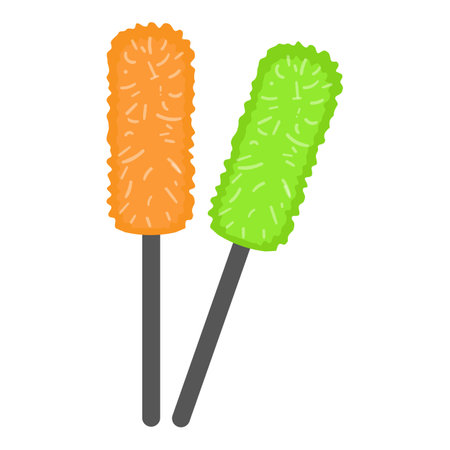 Cleaning brushes icon cartoon vector. Cleaner equipment. Clean bucketのイラスト素材