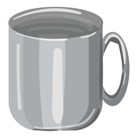Hunter steel mug icon cartoon vector. Hunt equipment. Case campのイラスト素材