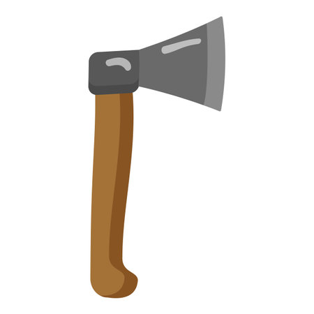 Hunter axe icon cartoon vector. Hunt equipment. Case campのイラスト素材