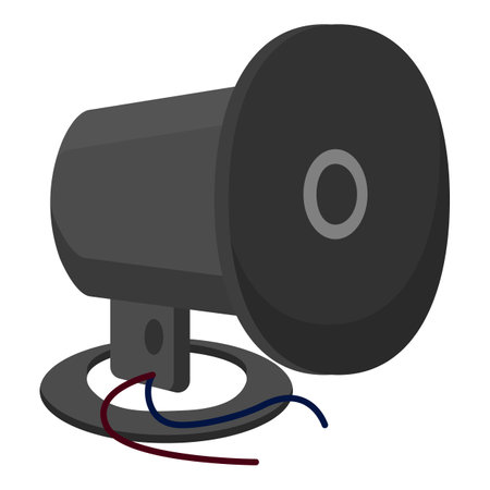 Police megaphone icon cartoon vector. Security equipment. Officer guardのイラスト素材