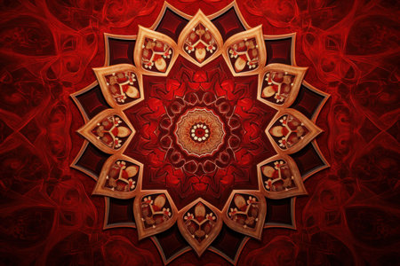 Intricate Arabic carpet. Texture old floor. Generate AIの素材