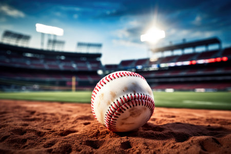 Baseball ball. Sport team. Generate AI