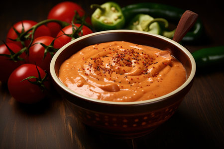 Tangy Bowl chipotle sauce. Natural spicy. Generate AIの素材