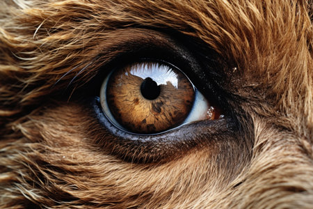 Wild Closeup bear eyes animal. Zoo predator. Generate AIの素材