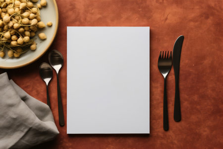 Food day mockup background. Salad menu. Generate AIの素材