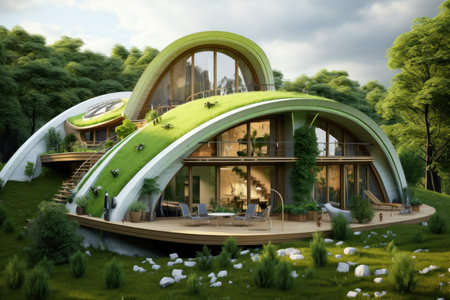 Eco green house. nature grass clean. Generate AIの素材