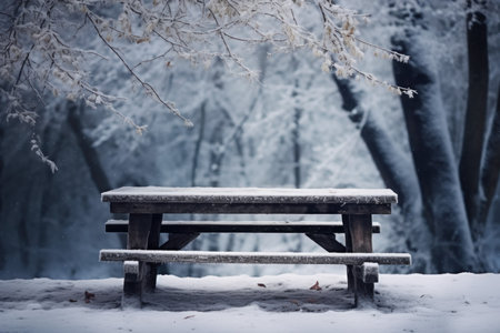 Spacious Empty wooden bar counter. Cafe bokeh interior. Generate AIの素材