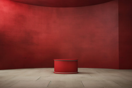 Spherical Empty space podium pastel. Studio product. Generate AIの素材