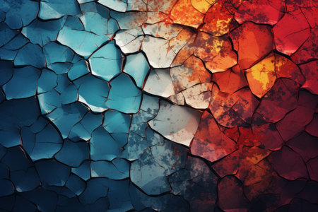 Damaged abstract crack background. Old crack. Generate Aiの素材