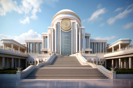 Futuristic architecture. City modular empty. Generate Aiの素材