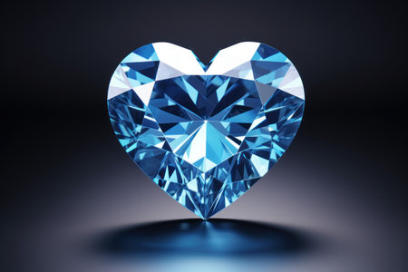 Romantic New heart shaped diamond. Carat gemstone. Generate Aiの素材