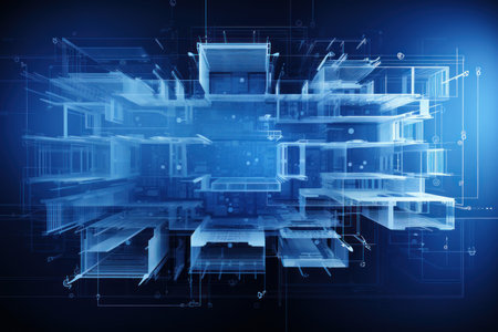 Professional Architectural plan. Building house design. Generate Aiの素材