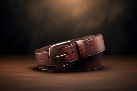 Aesthetically-pleasing Belt mockup background. Garment material. Generate Aiの素材
