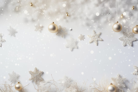 Cheerful Christmas day background frame. Xmas season. Generate Aiの素材